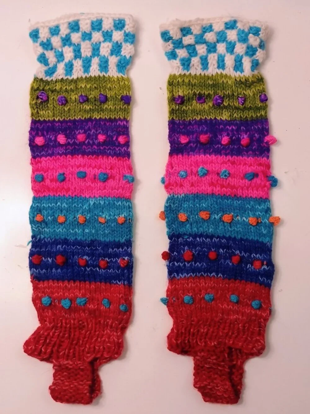 Handwoven Andean Booties, Multicolored, Warm Winter